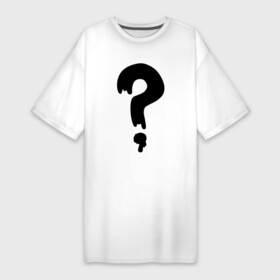 Платье-футболка хлопок с принтом Знак Вопроса в Белгороде,  |  | футболка суса из гравити фолз