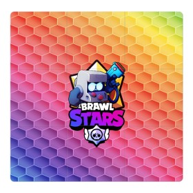 Магнитный плакат 3Х3 с принтом BRAWL STARS 8-BIT в Белгороде, Полимерный материал с магнитным слоем | 9 деталей размером 9*9 см | 8 bit | bibi | brawl stars | brock | bull | crow | dinomike | el primo | leon | mobile game | nita | poko | ricochet | stars | tara | бравл старс | ворон | леон | мобильные игры