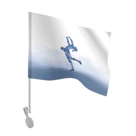 Флаг для автомобиля с принтом Фигурное катание в Белгороде, 100% полиэстер | Размер: 30*21 см | figure skating | коньки | конькобежный спорт | фигурное катание