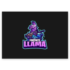 Поздравительная открытка с принтом Fortnite LLAMA в Белгороде, 100% бумага | плотность бумаги 280 г/м2, матовая, на обратной стороне линовка и место для марки
 | battle | fortnite | funny | kills | royale | save | season | the | twitch | world | битва | борьба | зомби | королевская | оружие | скины | стратегия | фортнайт