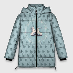 Женская зимняя куртка 3D с принтом Фигруное катание в Белгороде, верх — 100% полиэстер; подкладка — 100% полиэстер; утеплитель — 100% полиэстер | длина ниже бедра, силуэт Оверсайз. Есть воротник-стойка, отстегивающийся капюшон и ветрозащитная планка. 

Боковые карманы с листочкой на кнопках и внутренний карман на молнии | figure skating | коньки | конькобежный спорт | фигурное катание