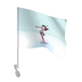 Флаг для автомобиля с принтом Фигурное катание в Белгороде, 100% полиэстер | Размер: 30*21 см | figure skating | коньки | конькобежный спорт | фигурное катание