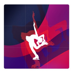 Магнитный плакат 3Х3 с принтом Фигурное катание в Белгороде, Полимерный материал с магнитным слоем | 9 деталей размером 9*9 см | Тематика изображения на принте: figure skating | коньки | конькобежный спорт | фигурное катание