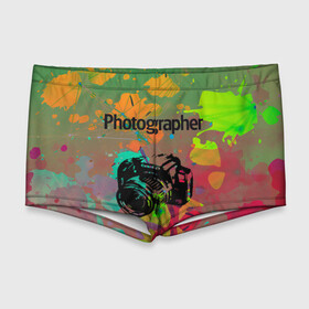 Мужские купальные плавки 3D с принтом Фотограф в Белгороде, Полиэстер 85%, Спандекс 15% |  | искусство | фото | фотоаппарат | фотограф | фотография | хобби