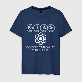 Мужская футболка хлопок с принтом Science в Белгороде, 100% хлопок | прямой крой, круглый вырез горловины, длина до линии бедер, слегка спущенное плечо. | cute | science | металл | наука | научный юмор | переодическая система | таблица | таблица менделеева | химические элементы | химия | юмор