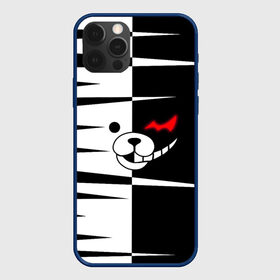 Чехол для iPhone 12 Pro с принтом MONOKUMA зубья в Белгороде, силикон | область печати: задняя сторона чехла, без боковых панелей | danganronpa | monokuma | trigger happy havoc | аниме | игрушка | манга | медведь | монокума | монохром | мягкая игрушка робот | робот