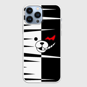 Чехол для iPhone 13 Pro Max с принтом MONOKUMA зубья в Белгороде,  |  | Тематика изображения на принте: danganronpa | monokuma | trigger happy havoc | аниме | игрушка | манга | медведь | монокума | монохром | мягкая игрушка робот | робот