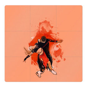 Магнитный плакат 3Х3 с принтом парное фигурное катание в Белгороде, Полимерный материал с магнитным слоем | 9 деталей размером 9*9 см | зимний спорт | катание на льду | коньки | конькобежный спорт | фигурное катание