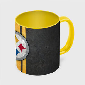 Кружка с принтом Pittsburgh Steelers в Белгороде, керамика | ёмкость 330 мл | Тематика изображения на принте: 