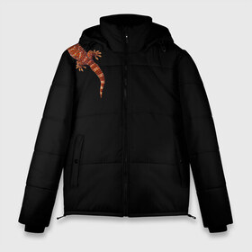 Мужская зимняя куртка 3D с принтом Ручной геккон в Белгороде, верх — 100% полиэстер; подкладка — 100% полиэстер; утеплитель — 100% полиэстер | длина ниже бедра, свободный силуэт Оверсайз. Есть воротник-стойка, отстегивающийся капюшон и ветрозащитная планка. 

Боковые карманы с листочкой на кнопках и внутренний карман на молнии. | варан | геккон | домашнее животное | игуана | любимец | люблю животных | милая ящерка | милый зверек | мой дракон | пресмыкающиеся | ручная ящерица | ручной геккон | ручной дракон | ручной зверек