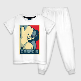 Детская пижама хлопок с принтом Monokuma в Белгороде, 100% хлопок |  брюки и футболка прямого кроя, без карманов, на брюках мягкая резинка на поясе и по низу штанин
 | анимэ | злой | мишка