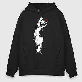 Мужское худи Oversize хлопок с принтом Monokuma paint в Белгороде, френч-терри — 70% хлопок, 30% полиэстер. Мягкий теплый начес внутри —100% хлопок | боковые карманы, эластичные манжеты и нижняя кромка, капюшон на магнитной кнопке | danganronpa | eye | monokuma | paint | аватар | антагонист | брызги | глаз | игрушка | краска | медведь | монокума | мягкая | панда | потёки | робот