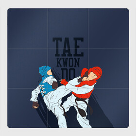 Магнитный плакат 3Х3 с принтом Taekwondo в Белгороде, Полимерный материал с магнитным слоем | 9 деталей размером 9*9 см | Тематика изображения на принте: taekwondo | восточные единоборства | единоборства | теквондо | тхэквондо | тэквондо