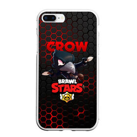 Чехол для iPhone 7Plus/8 Plus матовый с принтом BRAWL STARS CROW в Белгороде, Силикон | Область печати: задняя сторона чехла, без боковых панелей | bibi | brawl stars | crow | el brown | leon | leon shark | max | sally leon | shark | stars | акула | биби | ворон | леон