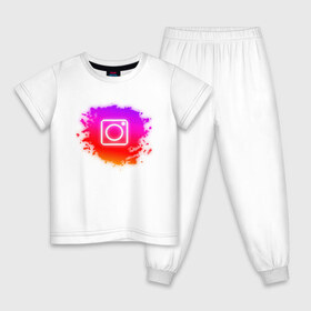 Детская пижама хлопок с принтом Instagram в Белгороде, 100% хлопок |  брюки и футболка прямого кроя, без карманов, на брюках мягкая резинка на поясе и по низу штанин
 | Тематика изображения на принте: 