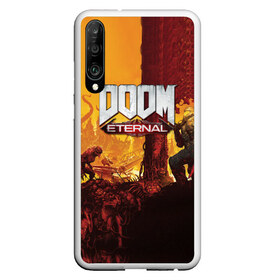 Чехол для Honor P30 с принтом DOOM eternal 2020 в Белгороде, Силикон | Область печати: задняя сторона чехла, без боковых панелей | 2020 | dom | doom | eternal | fortnite | pubg | дом | дум | дуум | пабг | пубг | фортнайт