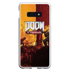 Чехол для Samsung S10E с принтом DOOM eternal 2020 в Белгороде, Силикон | Область печати: задняя сторона чехла, без боковых панелей | 2020 | dom | doom | eternal | fortnite | pubg | дом | дум | дуум | пабг | пубг | фортнайт