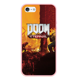 Чехол для iPhone 5/5S матовый с принтом DOOM eternal 2020 в Белгороде, Силикон | Область печати: задняя сторона чехла, без боковых панелей | 2020 | dom | doom | eternal | fortnite | pubg | дом | дум | дуум | пабг | пубг | фортнайт