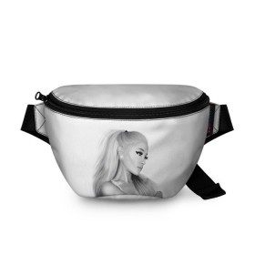 Поясная сумка 3D с принтом Ariana Grande (Ариана Гранде) в Белгороде, 100% полиэстер | плотная ткань, ремень с регулируемой длиной, внутри несколько карманов для мелочей, основное отделение и карман с обратной стороны сумки застегиваются на молнию | 