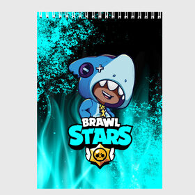 Скетчбук с принтом Brawl Stars LEON SHARK в Белгороде, 100% бумага
 | 48 листов, плотность листов — 100 г/м2, плотность картонной обложки — 250 г/м2. Листы скреплены сверху удобной пружинной спиралью | brawl | brawl stars | crow | leon | sally | shark | stars | акула | бравл | бравл старс | браво старс | игра | компьютерная | кров | леон | леон акула | онлайн | старс | шарк