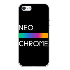 Чехол для iPhone 5/5S матовый с принтом NEO CHROME в Белгороде, Силикон | Область печати: задняя сторона чехла, без боковых панелей | Тематика изображения на принте: rgb | контрастный | круг | металл | мудрость | мысль | надпись | палитра | радуга | радужный | символ | сфера | текст | фраза | цветной | яркий