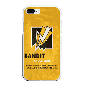 Чехол для iPhone 7Plus/8 Plus матовый с принтом Bandit (R6s) в Белгороде, Силикон | Область печати: задняя сторона чехла, без боковых панелей | Тематика изображения на принте: art | bandit | game | logo | rainbow | shooter | siege | six | ubisoft | арт | бандит | игра | игры | компьютерные | лого | оперативник | осада | персонаж | радуга 6 | шутер