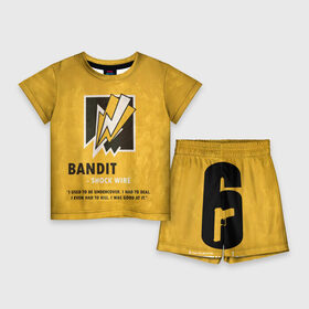 Детский костюм с шортами 3D с принтом Bandit (R6s) в Белгороде,  |  | art | bandit | game | logo | rainbow | shooter | siege | six | ubisoft | арт | бандит | игра | игры | компьютерные | лого | оперативник | осада | персонаж | радуга 6 | шутер