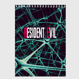 Скетчбук с принтом Resident Evil - Обитель зла в Белгороде, 100% бумага
 | 48 листов, плотность листов — 100 г/м2, плотность картонной обложки — 250 г/м2. Листы скреплены сверху удобной пружинной спиралью | evil | resident | зла | обитель | фильм | элис