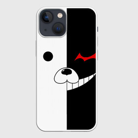 Чехол для iPhone 13 mini с принтом Monokuma в Белгороде,  |  | anime | character | dangan ronpa | kawai | manga | аниме | анимэ | глаз | данганронпа | двухцветная | директор | злодей | из | изображение | кавай | крутой | лицо | манга | медведь | милый | мишка | на груди | необычный | нос