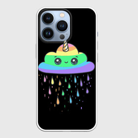 Чехол для iPhone 13 Pro с принтом радужный единорог в Белгороде,  |  | like | likee | rainbow | единорог | лайк | облоко | радужный единорог | тучка