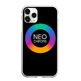 Чехол для iPhone 11 Pro матовый с принтом NEO CHROME в Белгороде, Силикон |  | контрастный | металл | радуга | радужный | цветной | яркий