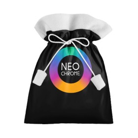 Подарочный 3D мешок с принтом NEO CHROME в Белгороде, 100% полиэстер | Размер: 29*39 см | Тематика изображения на принте: контрастный | металл | радуга | радужный | цветной | яркий