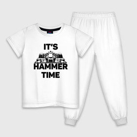 Детская пижама хлопок с принтом Its hammer time в Белгороде, 100% хлопок |  брюки и футболка прямого кроя, без карманов, на брюках мягкая резинка на поясе и по низу штанин
 | Тематика изображения на принте: hammer time | lewis hamilton | льюис хэмильтон