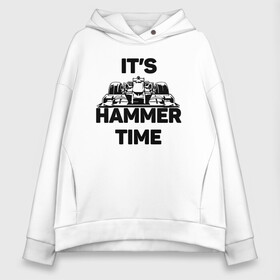 Женское худи Oversize хлопок с принтом Its hammer time в Белгороде, френч-терри — 70% хлопок, 30% полиэстер. Мягкий теплый начес внутри —100% хлопок | боковые карманы, эластичные манжеты и нижняя кромка, капюшон на магнитной кнопке | hammer time | lewis hamilton | льюис хэмильтон