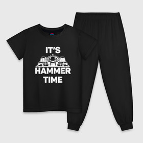 Детская пижама хлопок с принтом Its hammer time в Белгороде, 100% хлопок |  брюки и футболка прямого кроя, без карманов, на брюках мягкая резинка на поясе и по низу штанин
 | hammer time | lewis hamilton | льюис хэмилтон