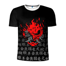 Мужская футболка 3D спортивная с принтом CYBERPUNK 2077 KEANU REEVES в Белгороде, 100% полиэстер с улучшенными характеристиками | приталенный силуэт, круглая горловина, широкие плечи, сужается к линии бедра | cd project red | cyberpunk 2077 | keanu reeves | samurai | киану ривз | киберпанк 2077 | самураи