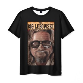 Мужская футболка 3D с принтом The Big Lebowski в Белгороде, 100% полиэфир | прямой крой, круглый вырез горловины, длина до линии бедер | Тематика изображения на принте: big | lebowski | the | большой | кинофильм | лебовски