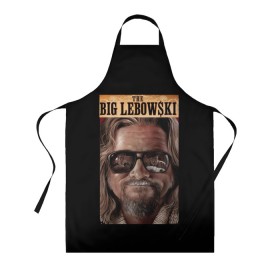 Фартук 3D с принтом The Big Lebowski в Белгороде, 100% полиэстер | общий размер — 65 х 85 см, ширина нагрудника — 26 см, горловина — 53 см, длина завязок — 54 см, общий обхват в поясе — 173 см. Принт на завязках и на горловине наносится с двух сторон, на основной части фартука — только с внешней стороны | big | lebowski | the | большой | кинофильм | лебовски