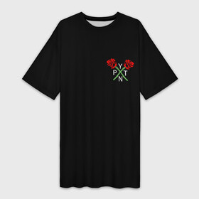 Платье-футболка 3D с принтом PAYTON MOORMEIER (НА СПИНЕ) в Белгороде,  |  | flower | payton moormeier | roses | tiktok | автограф payton | блогер | пейтон | пейтон моормиер | розы | тикток | тиктокер | цветы | ютубер