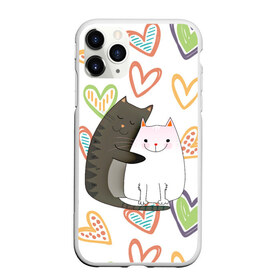 Чехол для iPhone 11 Pro матовый с принтом Сладкая парочка в Белгороде, Силикон |  | 14 февраля | 8 марта | валентинов день | верность | влюбленность | влюбленные | вместе навсегда | двое | девичник | девушке | кот | коты | кошка | кошки | любимая | любимый | люблю | люблю тебя | мы с то