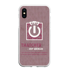 Чехол для iPhone XS Max матовый с принтом Thatcher в Белгороде, Силикон | Область печати: задняя сторона чехла, без боковых панелей | art | game | logo | rainbow | shooter | siege | six | thatcher | ubisoft | арт | игра | игры | компьютерные | лого | оперативник | осада | персонаж | радуга 6 | тетчер | шутер