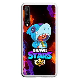 Чехол для Honor P30 с принтом BRAWL STARS LEON SHARK в Белгороде, Силикон | Область печати: задняя сторона чехла, без боковых панелей | bibi | brawl stars | crow | el brown | leon | leon shark | max | sally leon | shark | stars | акула | биби | ворон | леон