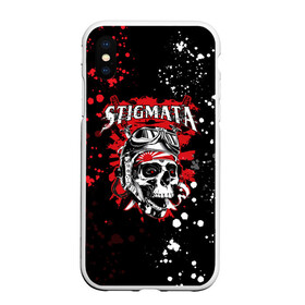 Чехол для iPhone XS Max матовый с принтом Stigmata в Белгороде, Силикон | Область печати: задняя сторона чехла, без боковых панелей | music | rock | stigmata | альтернатива | музыка | рок | стигмата | тарас уманскии