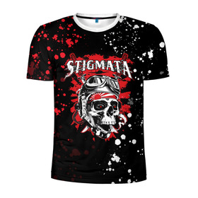 Мужская футболка 3D спортивная с принтом Stigmata в Белгороде, 100% полиэстер с улучшенными характеристиками | приталенный силуэт, круглая горловина, широкие плечи, сужается к линии бедра | music | rock | stigmata | альтернатива | музыка | рок | стигмата | тарас уманскии