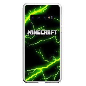 Чехол для Samsung Galaxy S10 с принтом MINECRAFT STORM в Белгороде, Силикон | Область печати: задняя сторона чехла, без боковых панелей | block | creeper | cube | minecraft | pixel | блок | геометрия | крафт | крипер | кубики | майнкрафт | пиксели