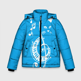 Зимняя куртка для мальчиков 3D с принтом Котик Меломан голубой в Белгороде, ткань верха — 100% полиэстер; подклад — 100% полиэстер, утеплитель — 100% полиэстер | длина ниже бедра, удлиненная спинка, воротник стойка и отстегивающийся капюшон. Есть боковые карманы с листочкой на кнопках, утяжки по низу изделия и внутренний карман на молнии. 

Предусмотрены светоотражающий принт на спинке, радужный светоотражающий элемент на пуллере молнии и на резинке для утяжки | blue | cat | music | musical | white | белый | день | игроман | кот | котик | котиков | котиком | котов | кошек | кошка | меломан | музыка | музыкальный | ноты | с белым | с котом | с нотами | студент | студента | фон