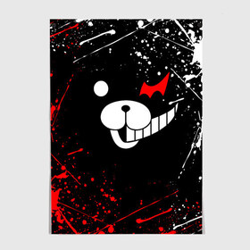 Постер с принтом MONOKUMA в Белгороде, 100% бумага
 | бумага, плотность 150 мг. Матовая, но за счет высокого коэффициента гладкости имеет небольшой блеск и дает на свету блики, но в отличии от глянцевой бумаги не покрыта лаком | anime | bear | black  white | danganronpa | kurokuma | monodam | monokuma | monomi | monotaro | rabbit | school | shirokuma | аниме | главарь | мoноми | монокума | черно белый | школа