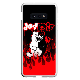 Чехол для Samsung S10E с принтом MONOKUMA в Белгороде, Силикон | Область печати: задняя сторона чехла, без боковых панелей | anime | bear | black  white | danganronpa | kurokuma | monodam | monokuma | monomi | monotaro | pink | rabbit | school | shirokuma | аниме | главарь | мoноми | монокума | черно белый | школа