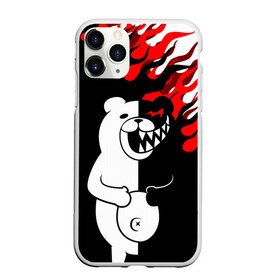 Чехол для iPhone 11 Pro матовый с принтом MONOKUMA в Белгороде, Силикон |  | anime | bear | black  white | danganronpa | kurokuma | monodam | monokuma | monomi | monotaro | pink | rabbit | school | shirokuma | аниме | главарь | мoноми | монокума | черно белый | школа