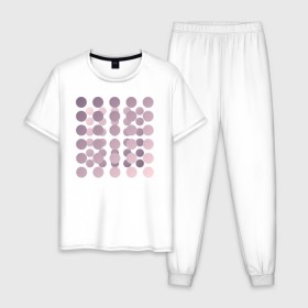 Мужская пижама хлопок с принтом Abstract circles в Белгороде, 100% хлопок | брюки и футболка прямого кроя, без карманов, на брюках мягкая резинка на поясе и по низу штанин
 | 